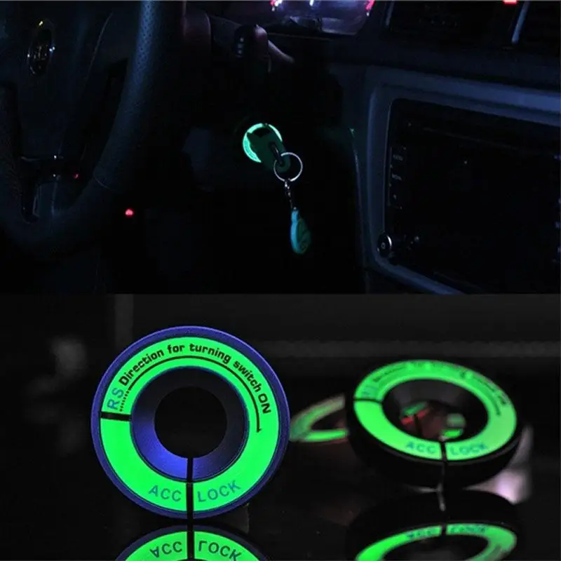Светодиодный светящийся автомобильный брелок зажигания декоративная наклейка