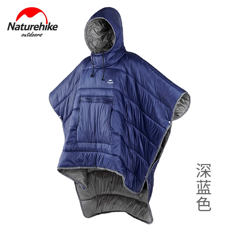 Naturehike Noke Портативный Кемпинг одеяло Открытый Теплый кемпинг спальный мешок Путешествия мужская и женская одежда плащи - Цвет: Dark blue