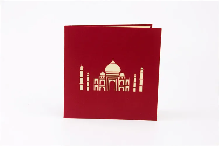 3 шт./лот) бизнес на заказ доступны винтажные индийские Taj Mahal 3D всплывающие поздравительные открытки 3D сувенир на день рождения Подарочные карты C3028