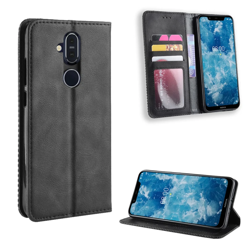 Чехол для Nokia 8 1 с магнитной кожаной откидной подставкой чехол X7|Чехлы-книжки| |