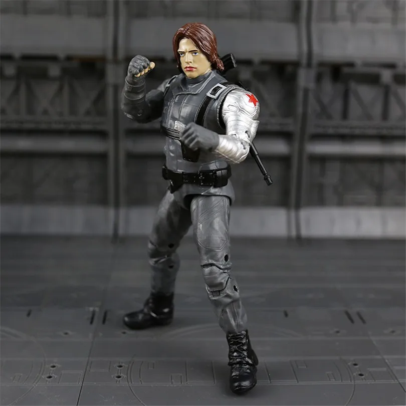Winter Soldier 18 см Железный Человек-паук, Железный человек, Тор, фигурка, Капитан Америка, зимний солдат, человек-муравей, сокол, война бесконечности, фигурка, модель игрушки - Цвет: Winter Soldier