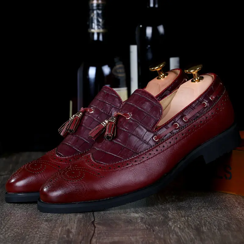 TOURSH/мужские лоферы с кисточками формальная обувь мужские итальянские мокасины