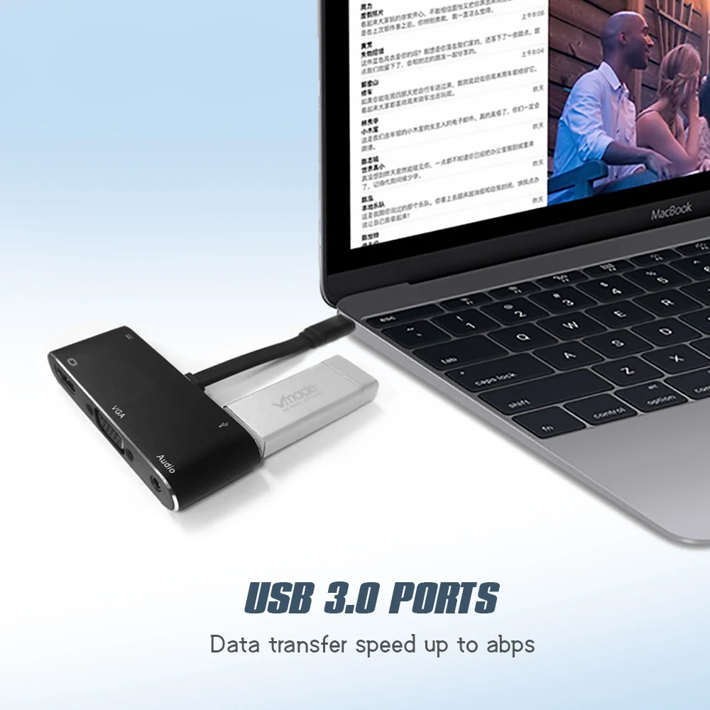 USB C type к HDMI VGA 3 5 мм аудио адаптер в 1 0 SD и TF карт ридер кабель Переходник для