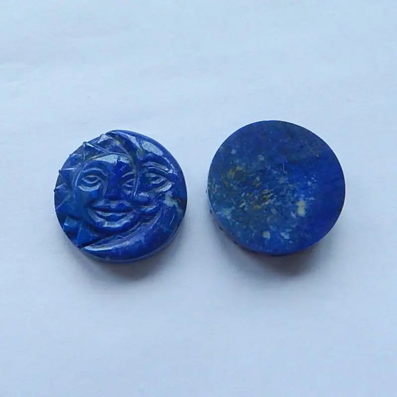 Кабошоны круглые из натурального камня Lapis Lazuli 18x18x4 мм 9 4 г аксессуары для