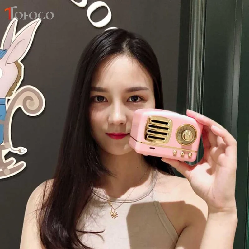 Новый стиль эргономичный Bluetooth динамик инновационное радио ретро портативный