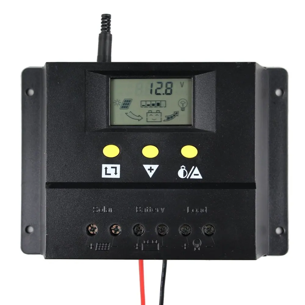PWM 60A Контроллер заряда LCD 12В/24В Солнечный регулятор контроллер Автоматическая