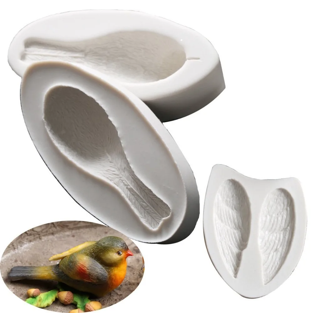 

3pcs/set Sugar Craft Mould Chocolate Fondant 3D Bird Molds Fondant Cake Moule Sugarcraft Baking Pastry