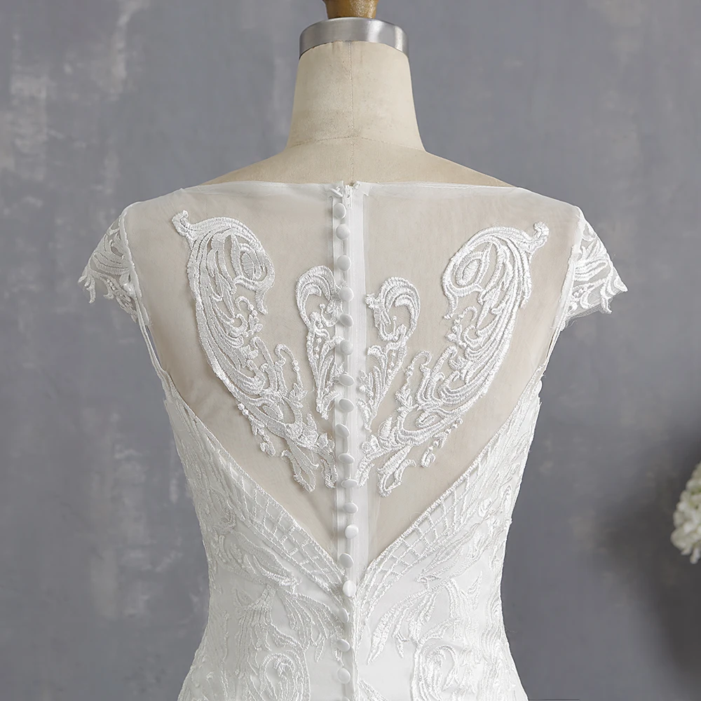 Vestidos De Novia 2020 свадебное платье с кружевами длинное размера плюс винтажное Русалка