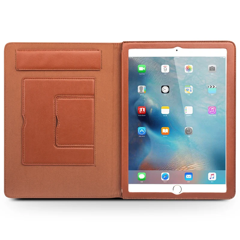 QIALINO роскошный для iPad Pro 9,7 чехол из натуральной кожи с откидной крышкой и подставкой, умный чехол для пробуждения/сна, для iPad Pro 9,7 кожаный чехол