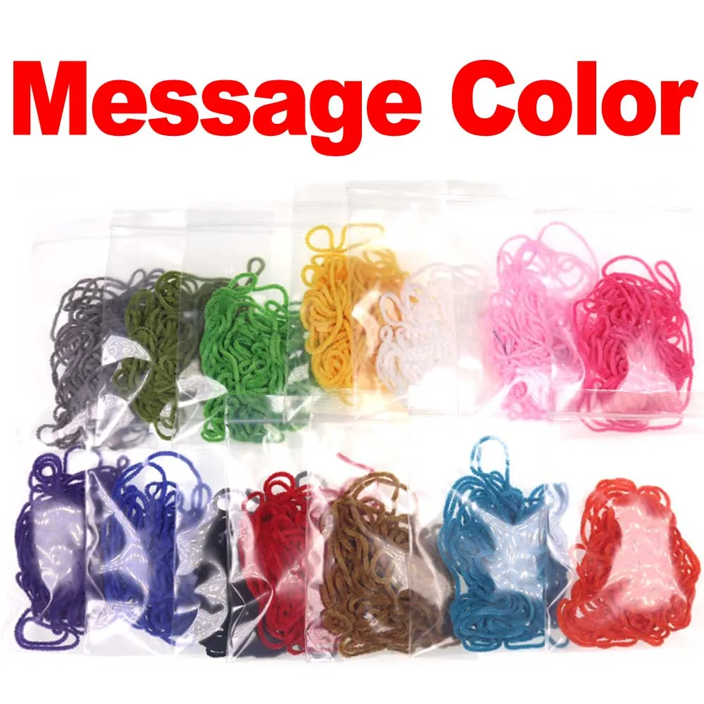 6bags message color Bimoo 6 мешков/упаковка материалы для завязывания мушек синель для шерстяного буггера стример шерстяной червь красный фиолетовый зеленый ярко розовый огненный оранжевый - Цвет: 6bags message color