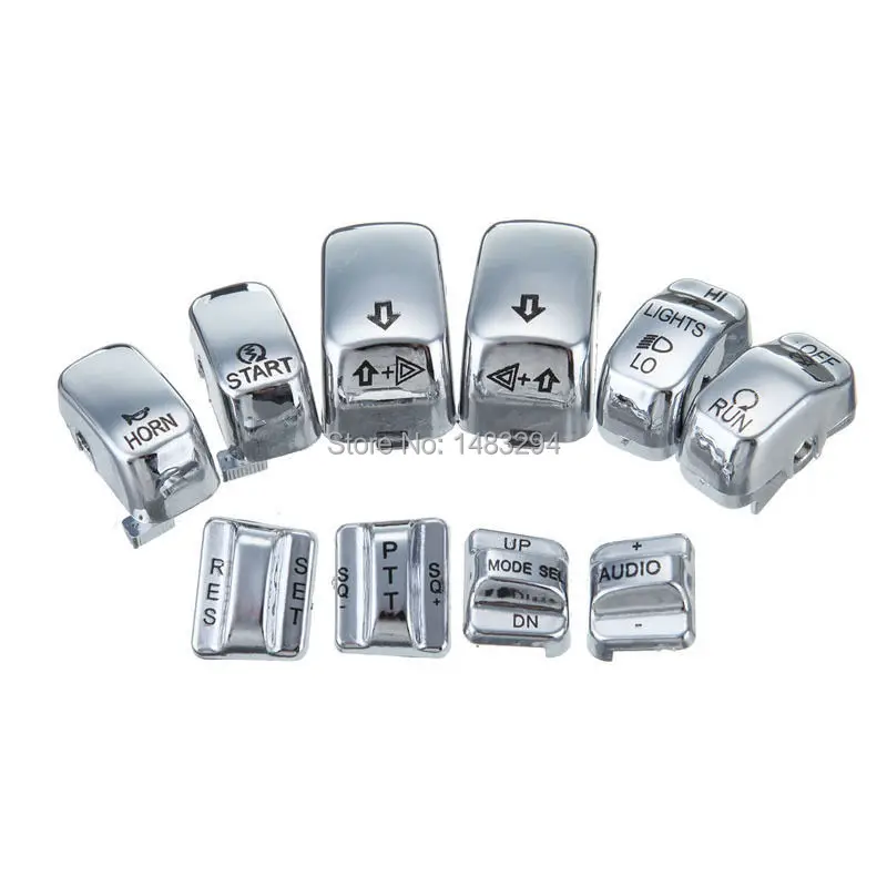 Один комплект хромированных кнопок для ручного переключателя корпуса с крышкой