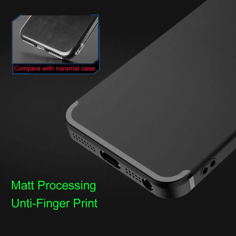 Матовый чехол для чехла iphone 5S 5 SE с яркой линией из резины и силикона, Ультратонкий чехол для iphone 7 8 Plus