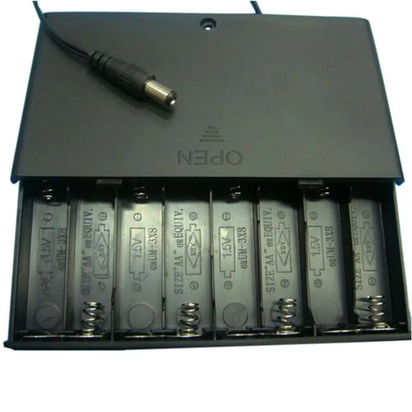 PC Твердый чехол для переноски Новый DIY 12V 8 х АА Батарея держатель Чехол Коробка с