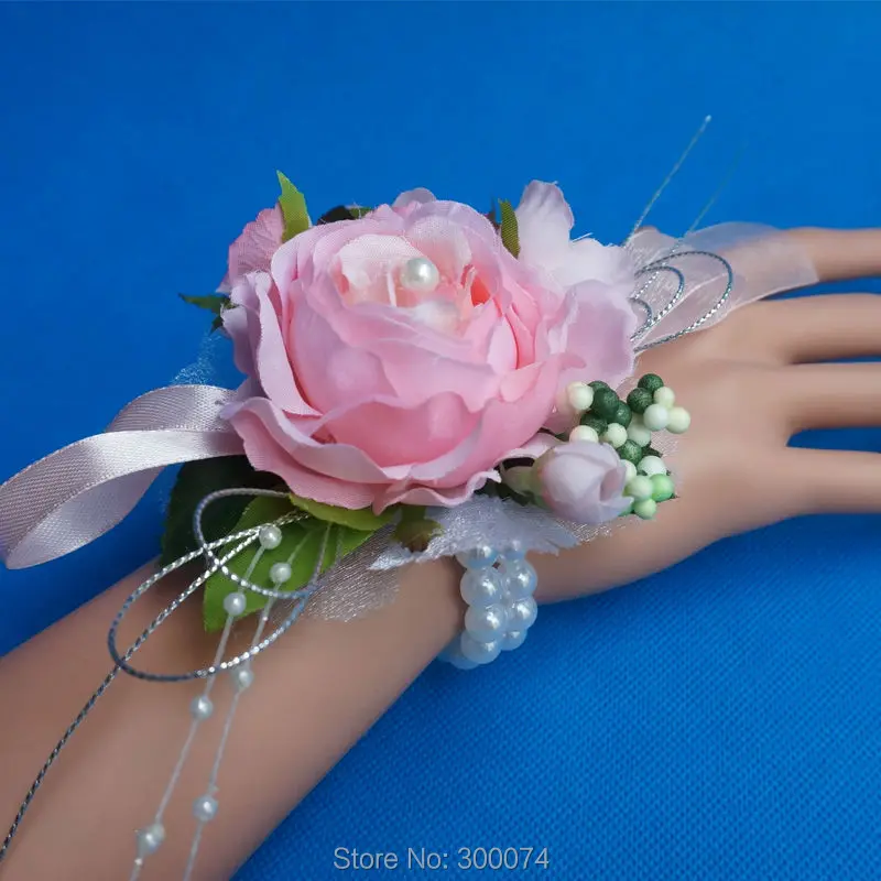 Свадебное украшение бутоньерка на запястье для подружки невесты искусственная