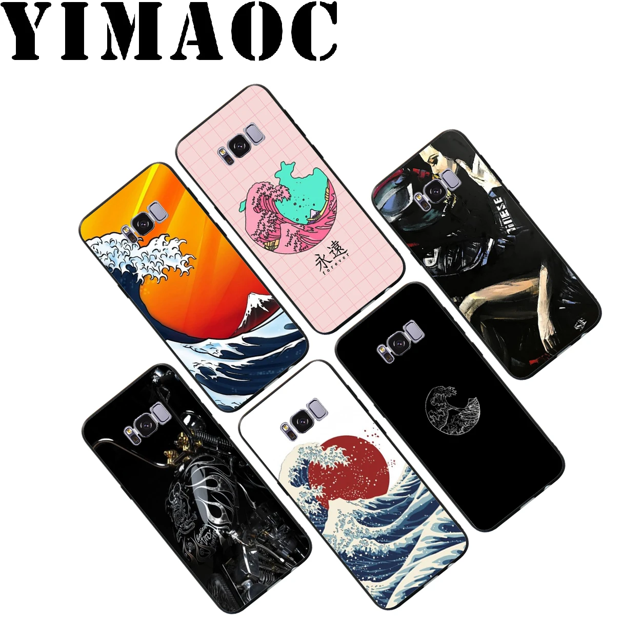 Мягкий чехол YIMAOC Japan Wave Art MOTO для Samsung Galaxy S10 S10e S9 S8 A6 Plus S7 S6 Edge A7 A5 A3 J6 Note 9 8 |