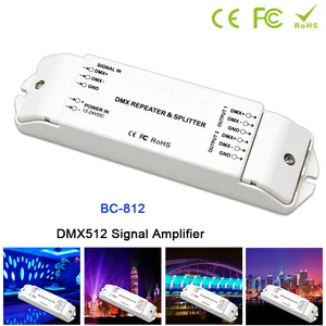 Ретранслятор мощности сигнала BC-812 DMX512, усилитель мощности DMX, 1-2-канальный выход, сплиттер мощности DMX, светодиодный контроллер DMX, 12 В-24 В
