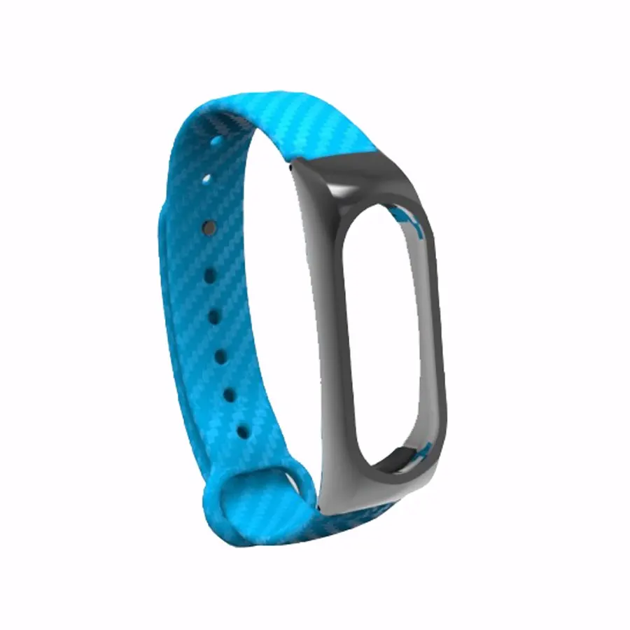 Ремешок силиконовый для Xiaomi Mi Band 2 аксессуары из углеродного волокна смарт