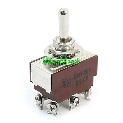 KN1 203 DPDT 3 пути вкл/выкл/вкл замок Рокер тумблер AC250V 2A|switch tact|switch auxiliaryswitch housing |