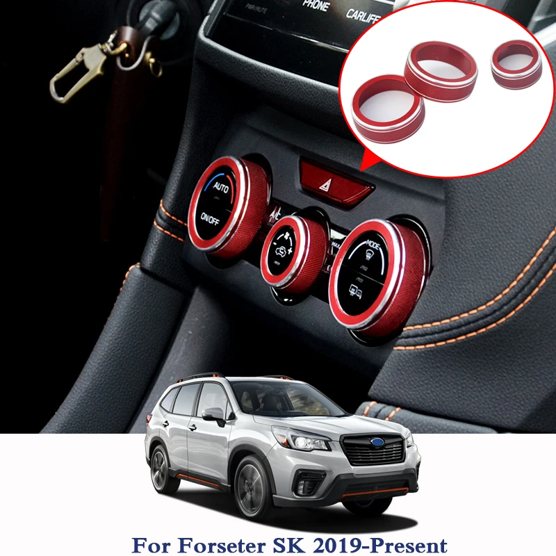 Для Subaru Forester SK 2019 автомобильный Стайлинг 3 шт./компл. переключатель кондиционера с