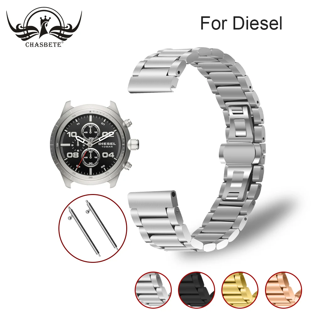 

for Diesel Watch Band 16mm/ 20mm/ 22mm Black Silver Hight Quality Stainless Steel Watchband For Men Women Steel Bracelet Gold