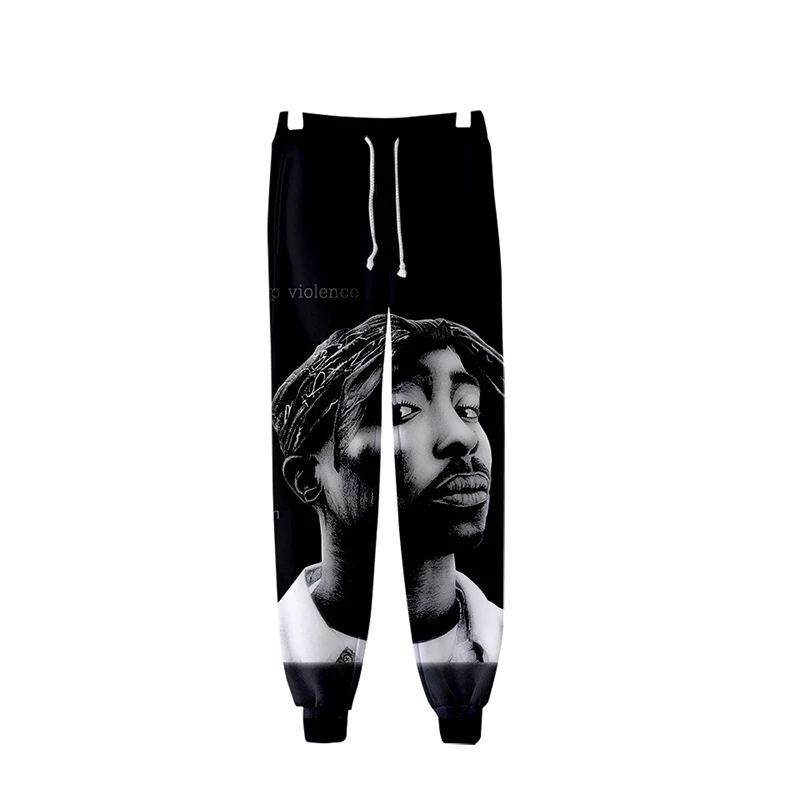 Новый 3d бегунов Брюки Модные хип-хоп 2Pac принт Повседневное Для мужчин женщин