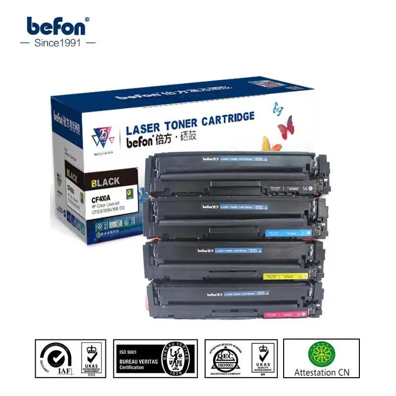 Сменный тонер картридж befon CF400A CF400 400a 400 401A для HP201A HP201 201A LaserJet ProM252 M252dw M277n M252N M277dw|cf400