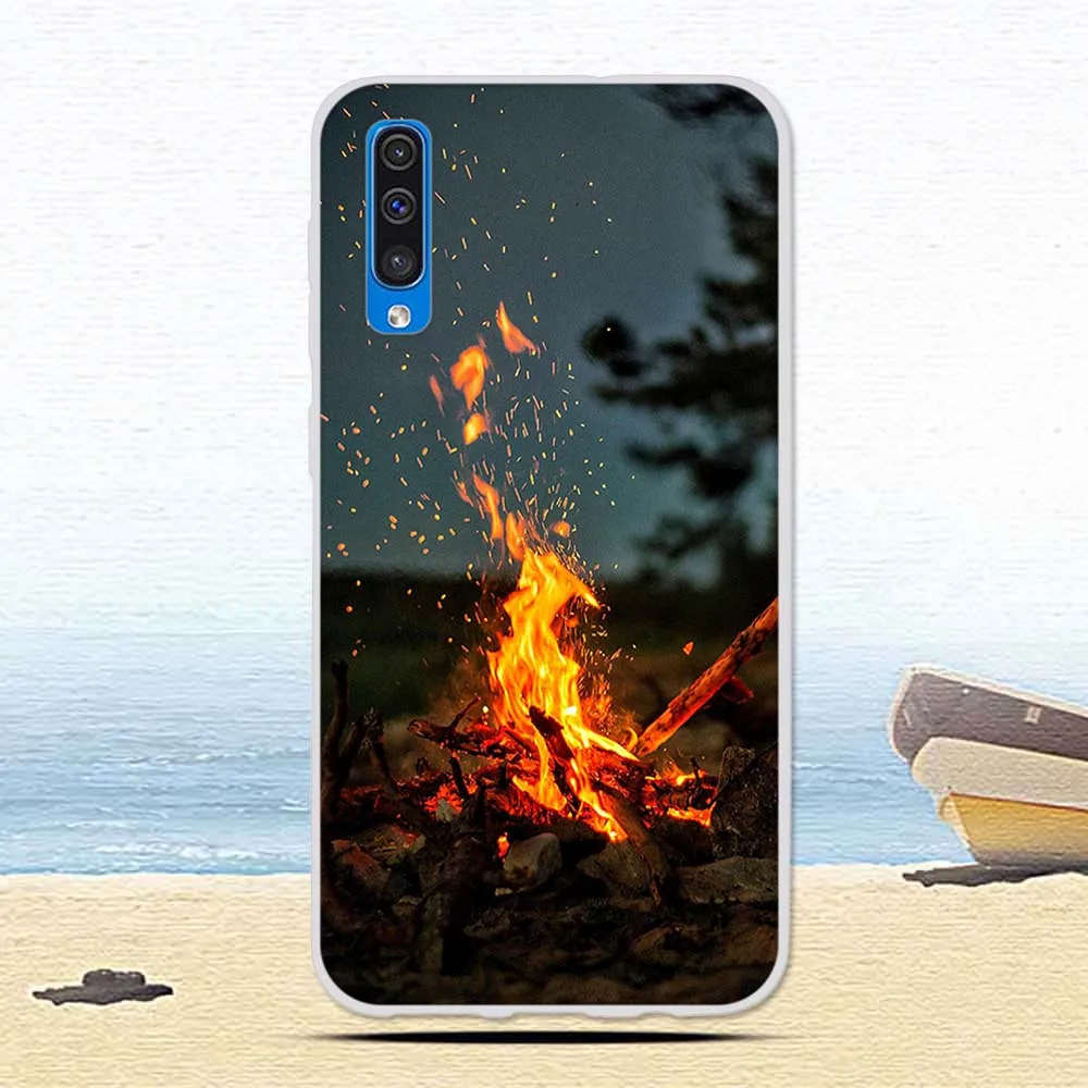 25 Роскошный чехол из термополиуретана и силикона для samsung Galaxy A50 A 50, Модный чехол для телефона с цветочным рисунком, Мягкий защитный чехол s Fundas - Color: 25