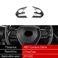 3colors abs for toyota camry xv70 2017 2018 2019 car steering wheel button frame cover trim sticker car styling accessories 2pcs