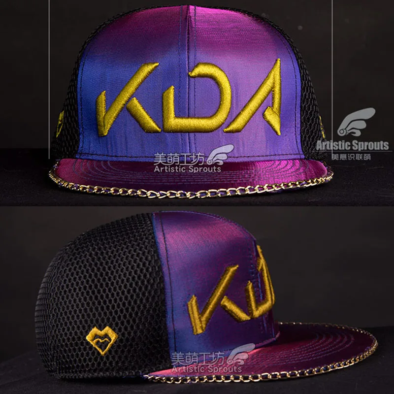 Фото Прямая поставка кепка для косплея Kda Akali бейсболка игры LOL кепки женщин и мужчин Прямая поставка кепка для косплея Kda Akali бейсболка игры LOL кепки женщин и мужчин