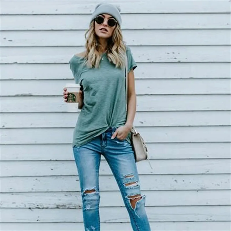 Летние Повседневное Streetwears футболки Для женщин О образным вырезом короткий рукав