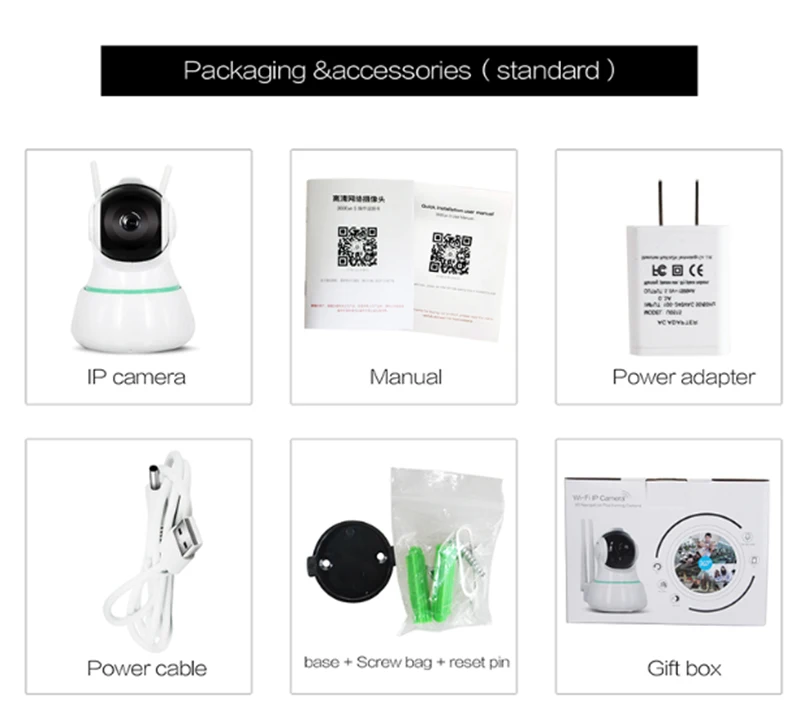 FAIYOU WIFI Мини CCTV камера IP P2P HD видео 1MP 720P ночное видение 10 м вращение 355 градусов и