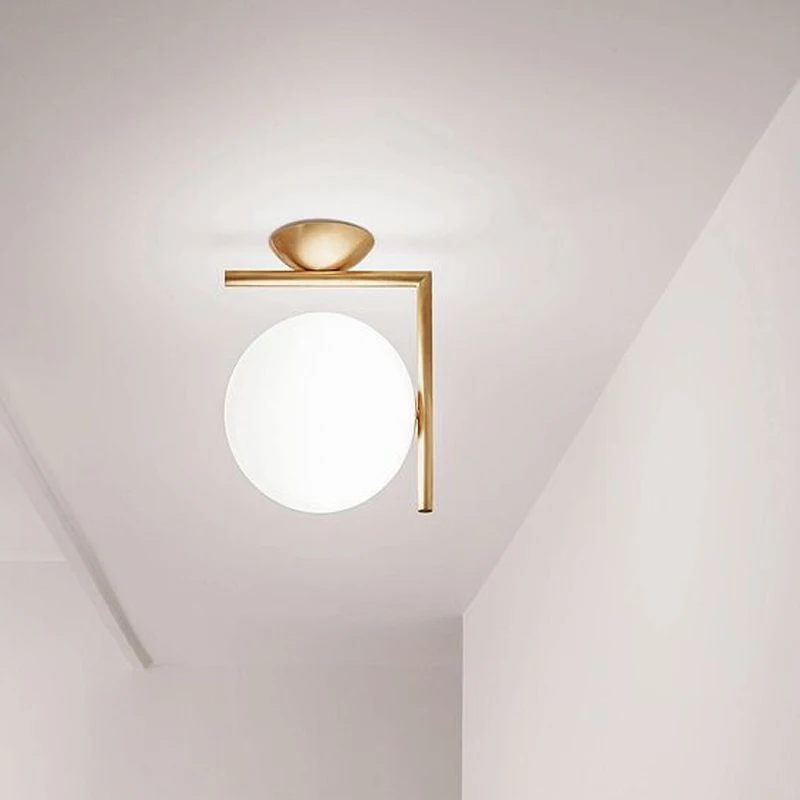 

Nordic LOFT industrial wind American personality LED bedroom living room aisle balcony study iron ceiling light