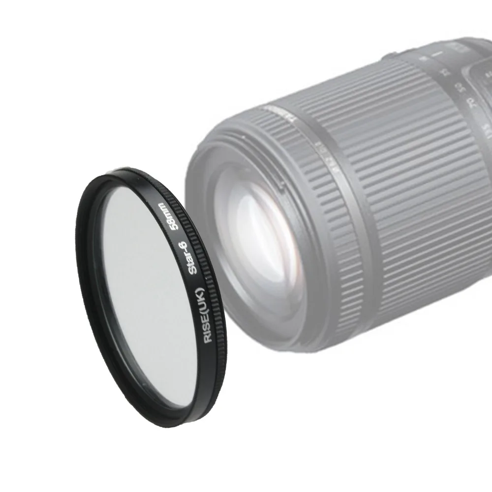 Новый 6-точечный Звездный фильтр 58 мм для объектива камеры Canon EF 18-55 50 85 |