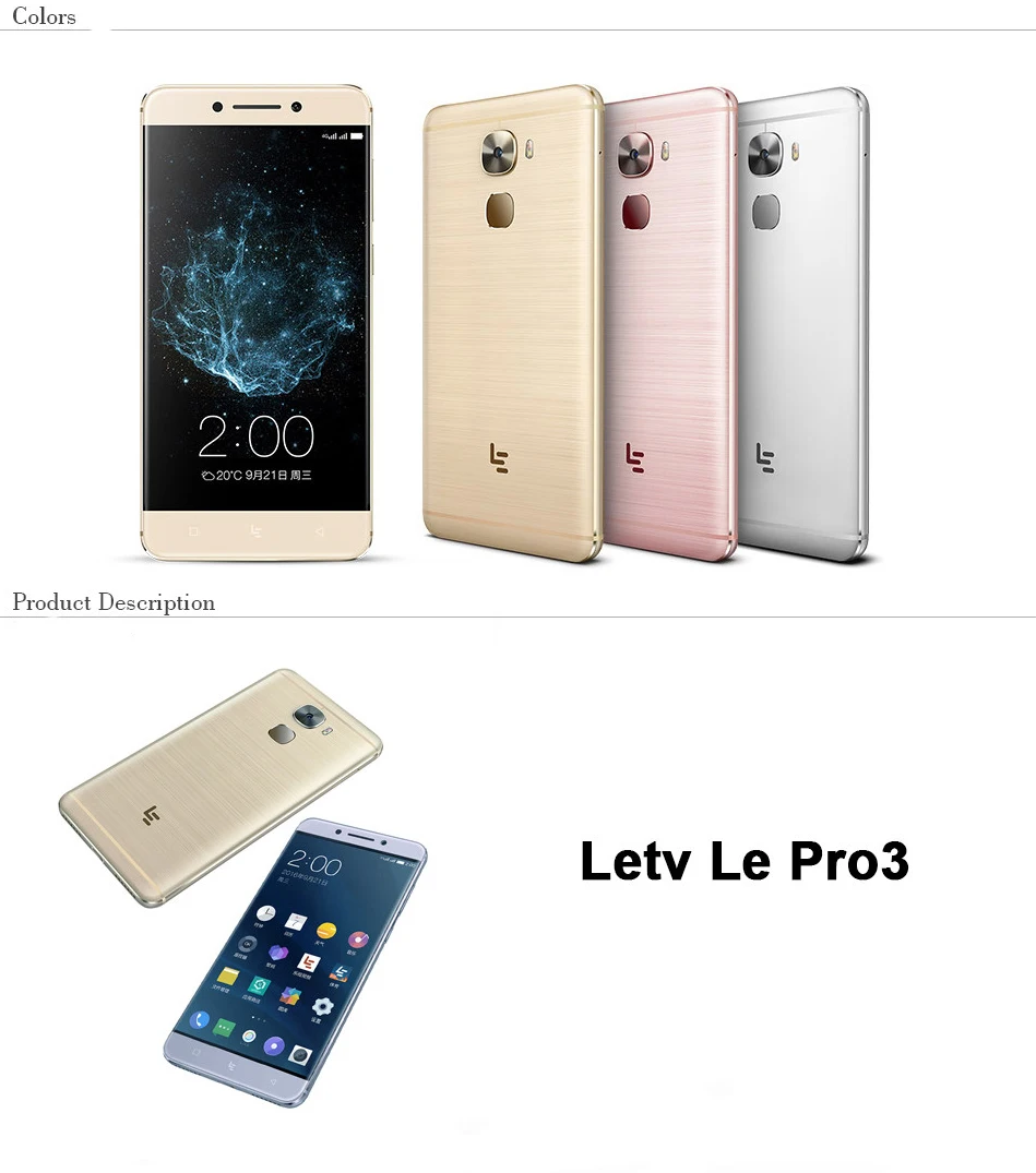 Letv Le 3 Pro LeEco Le Pro 3X720 Snapdragon 821 5," 4G LTE мобильный телефон 4G 32G ROM 4070mAh NFC