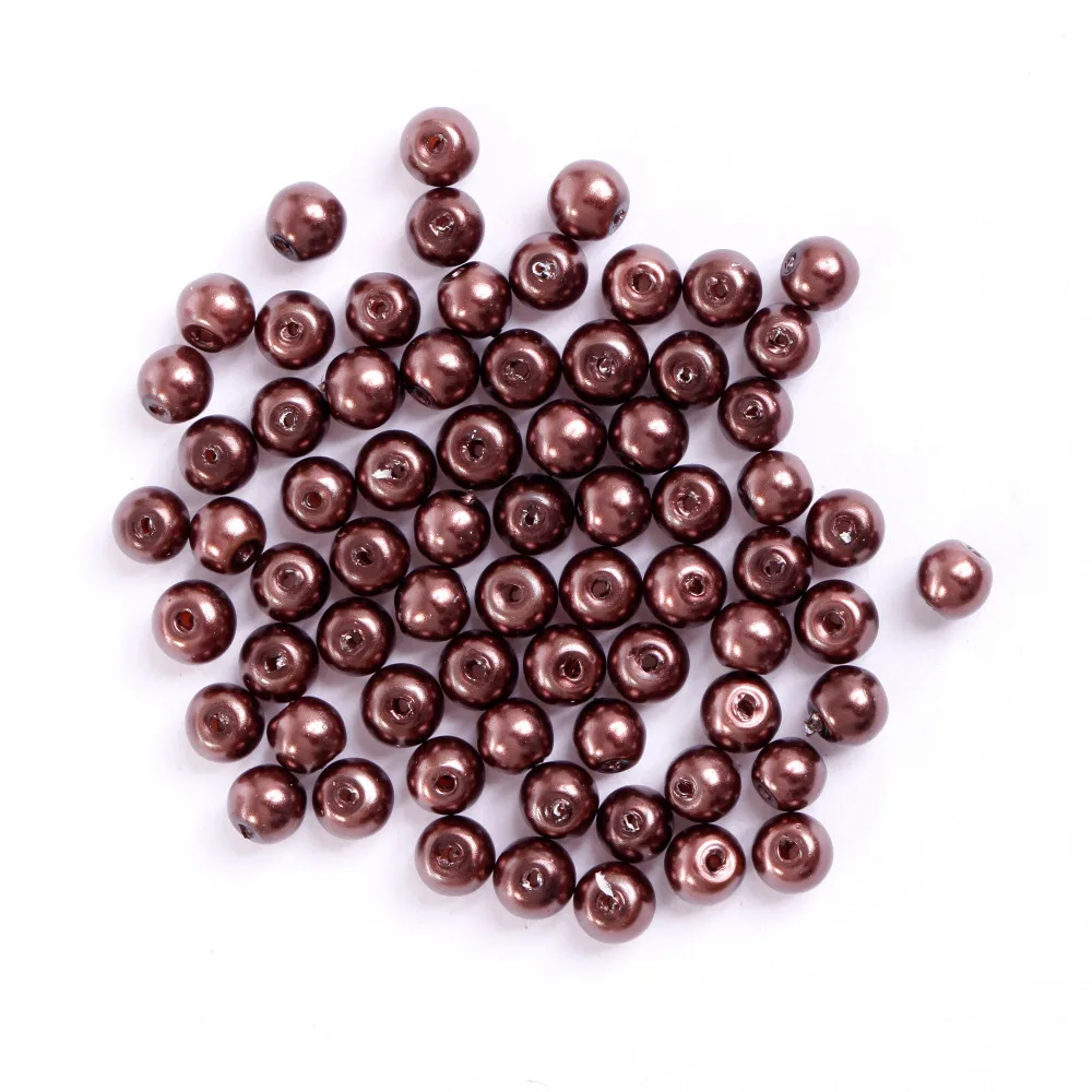 50pcs/lot 6mm Multicolored Loose Imitation Glass Pearl Beads For DIY Jewelry Making | Украшения и аксессуары
