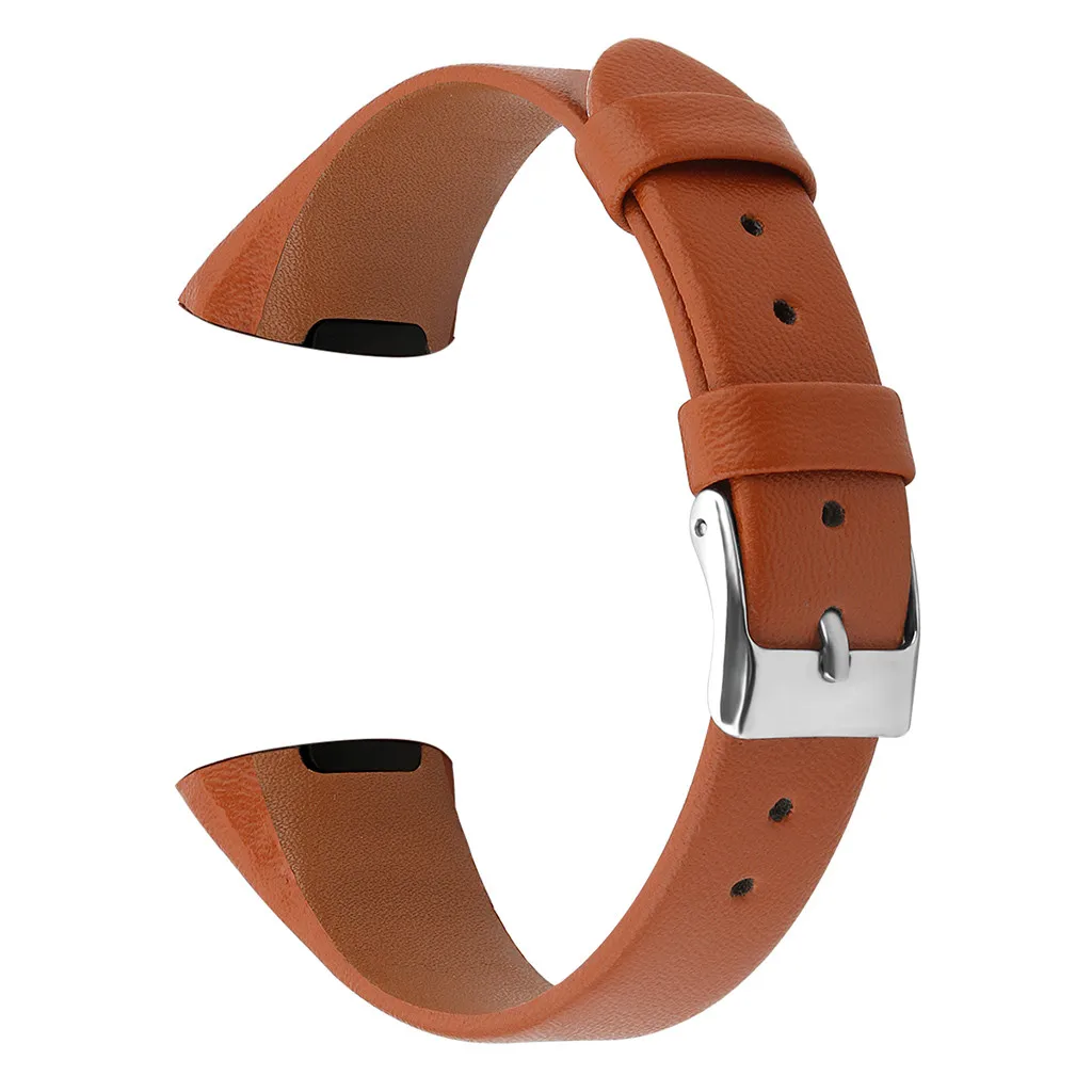 B Смарт-часы ремешок Smartband mi band роскошные кожаные Сменные аксессуары браслеты ремни для Fitbit Charge 3 Smart - Цвет: B
