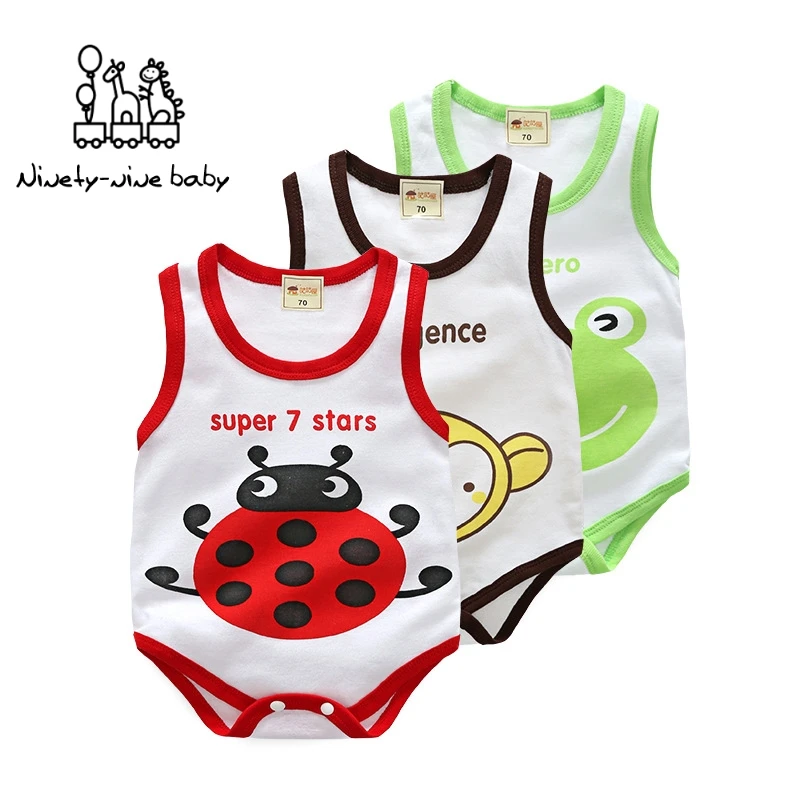 

Sleeveless Baby Boys Girls Bodysuit Cotton Cartoon Vest Underwaist Baby Kid Infant Jumpsuits Clothing Kid Vest Triangle Rompers