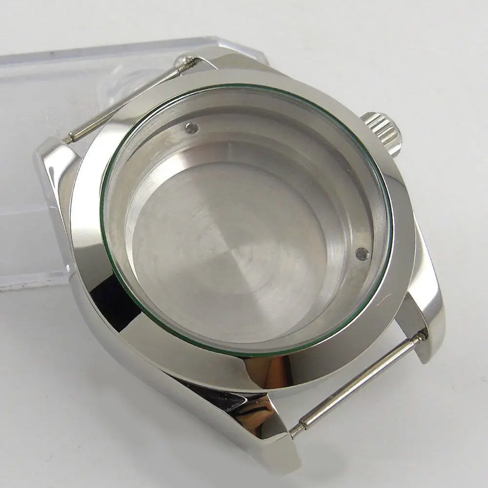 

40mm 316L steel silver automatic Watch Case fit ETA 2824 2836 Movement