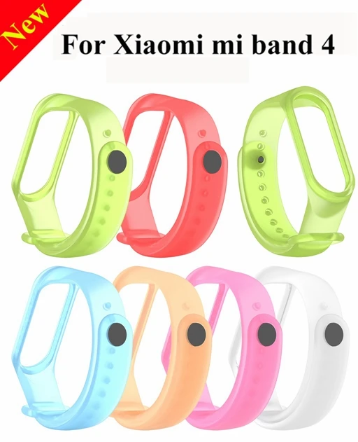 Новинка! Прозрачный силиконовый сменный ремешок на запястье для XiaoMi mi Band 4