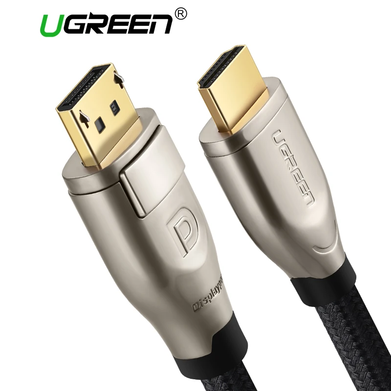 Ugreen Displayport to HDMI совместимый кабель 4K 60Hz DP HDMII адаптер 2 0 для проектора GTX 1060
