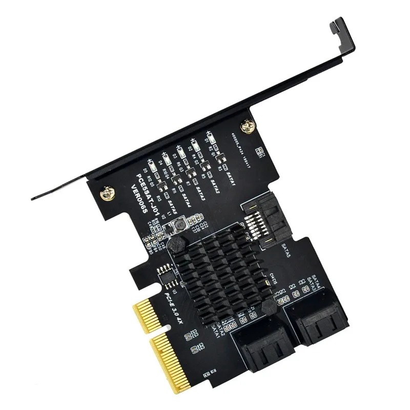 Sata Iii (6 Гбит/с) 5 портов Pci Express плата контроллера совместимый X4 X8 X16 материнская для