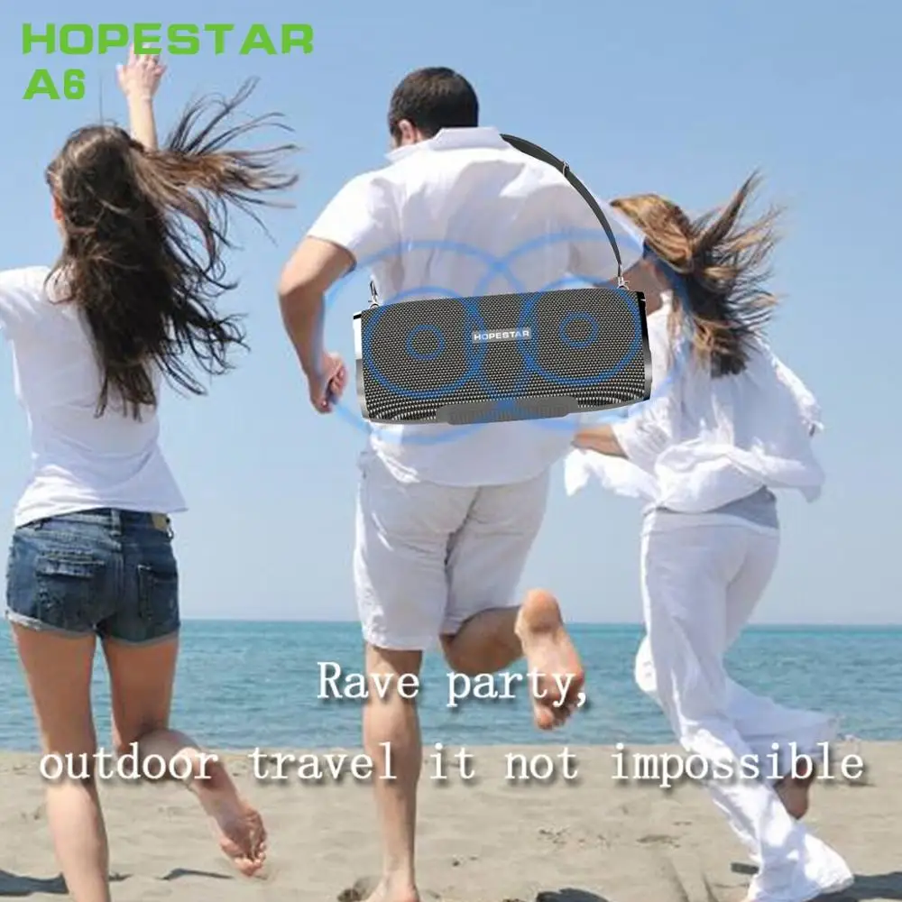 Водонепроницаемая Колонка Hopestar A6 35 Вт Bluetooth аудио колонка бас сабвуфер уличный