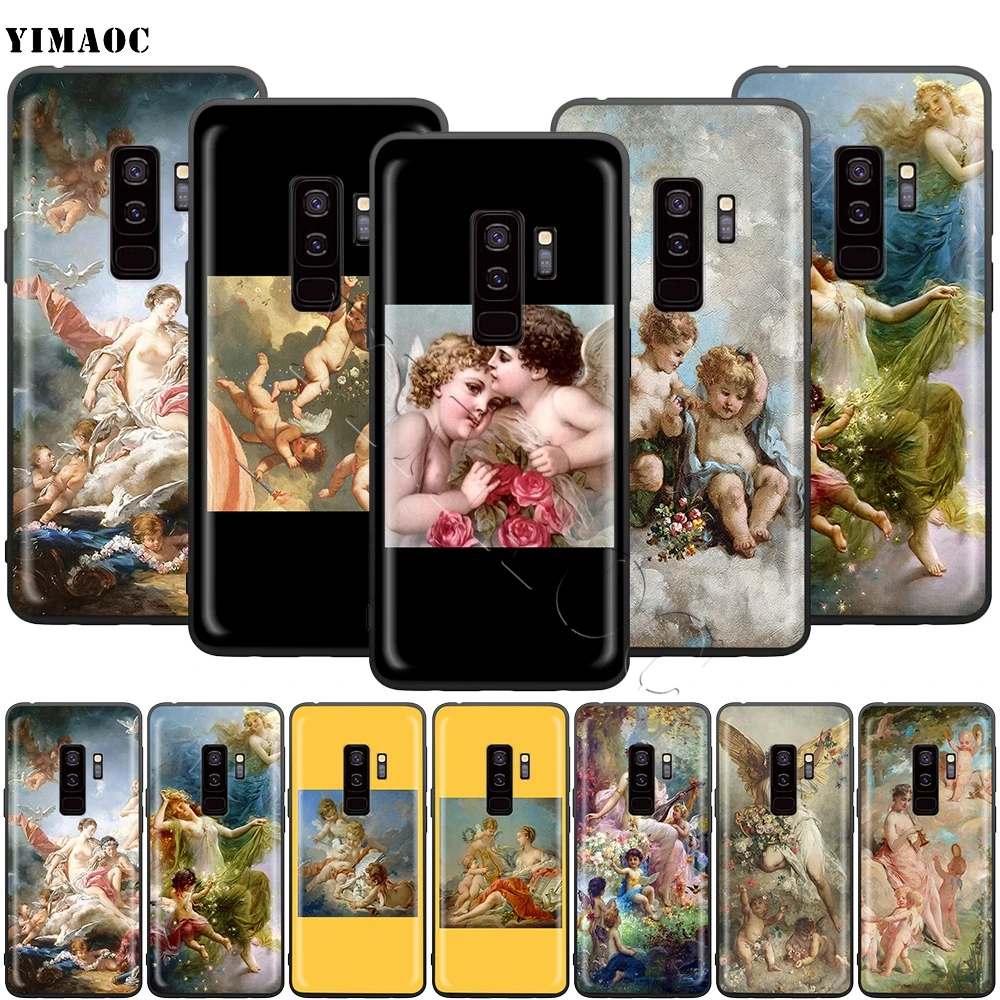 Мягкий силиконовый чехол YIMAOC Angel Cupid для Samsung Galaxy S6 S7 Edge S8 S9 Plus A3 A5 A6 Note 8 9|Бамперы| |
