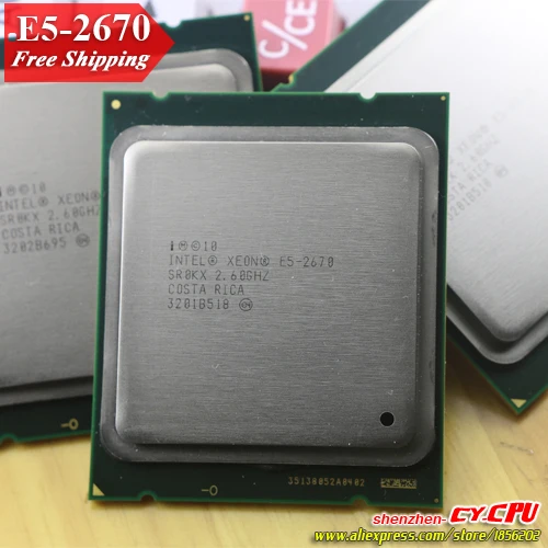 Бесплатная доставка Intel ЦП Xeon E5-2670 C2 SROKX Процессор 2 6 ГГц LGA 2011 20 МБ L3 Кэш 8 CORE 115 Вт