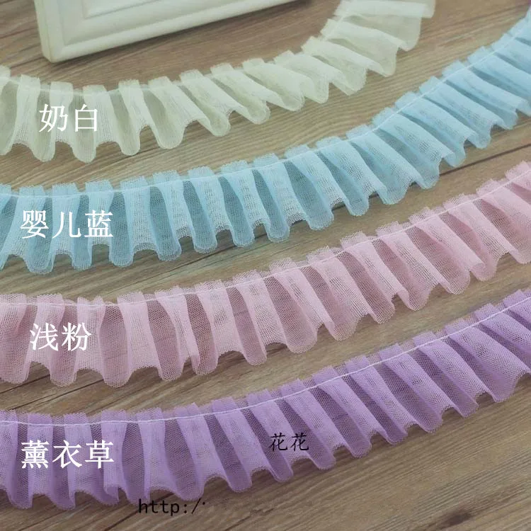 10 ярдов/партия двойная сетчатая кружевная отделка 5 см|lace accessories|ruffle lacelace trim |