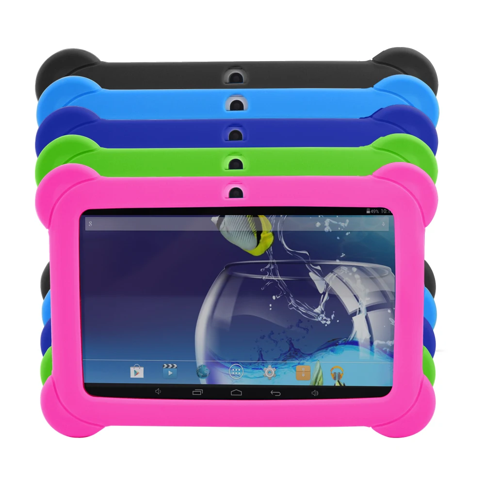 7" A33 Quad Core 1.5GHz 5 Colors Q88 7 inch Tablet PC 1024 x 600 Dual Camera 8GB Android Bluetooth with Silicone Case | Компьютеры и