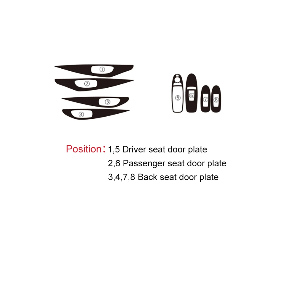 Панель переключателя автомобильного стекла отделка дверной ручки пленка из