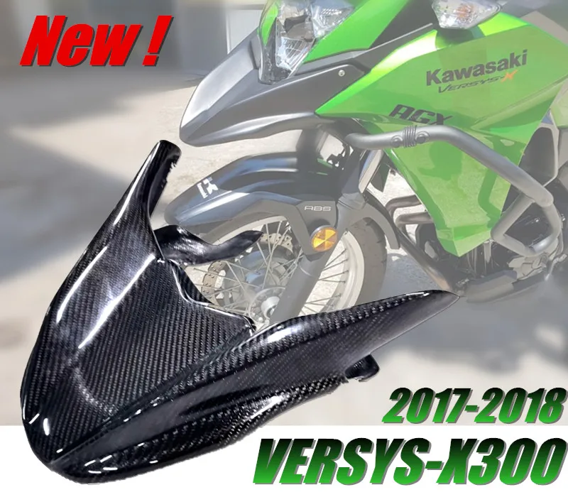 Для KAWASAKI VERSYS 300X300 VERSYS-X 300 аксессуары для мотоциклов фары клюв крыло углеродное волокно