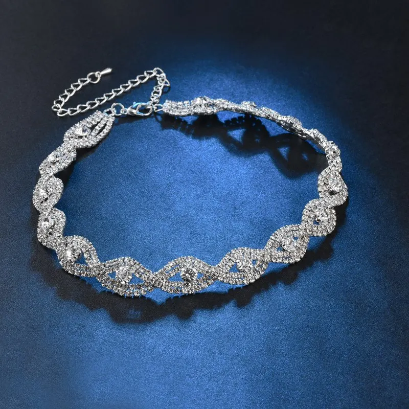 CHICVIE Серебряное колье из нержавеющей стали эффектные ожерелья и кулоны витрина с