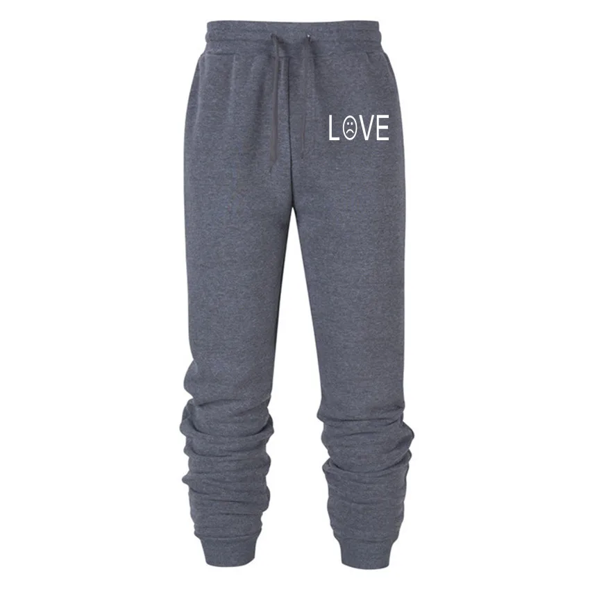 Мужские штаны-шаровары Love lil. peep jogger, Мужские штаны из хлопка, новые мужские брюки для тренажерного зала, фитнеса, тренировок, мужские спортивные штаны, высококачественные штаны - Цвет: 138Dark Grey